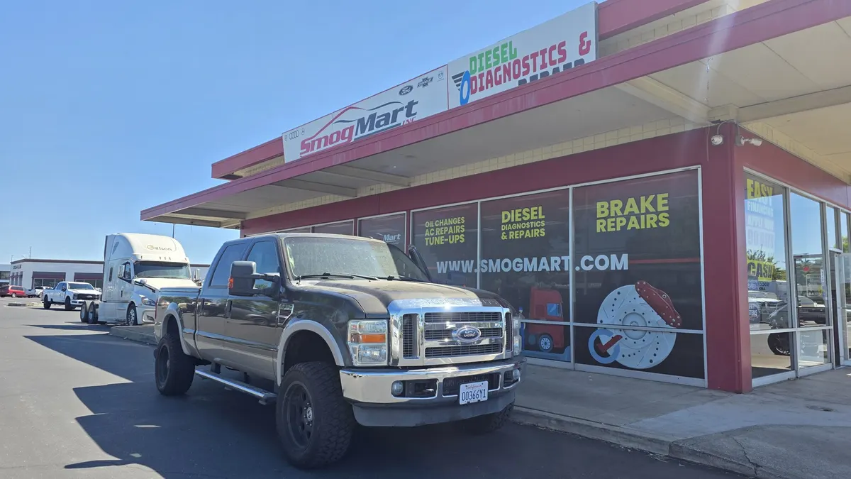 Super Duty diesel at Smog Mart