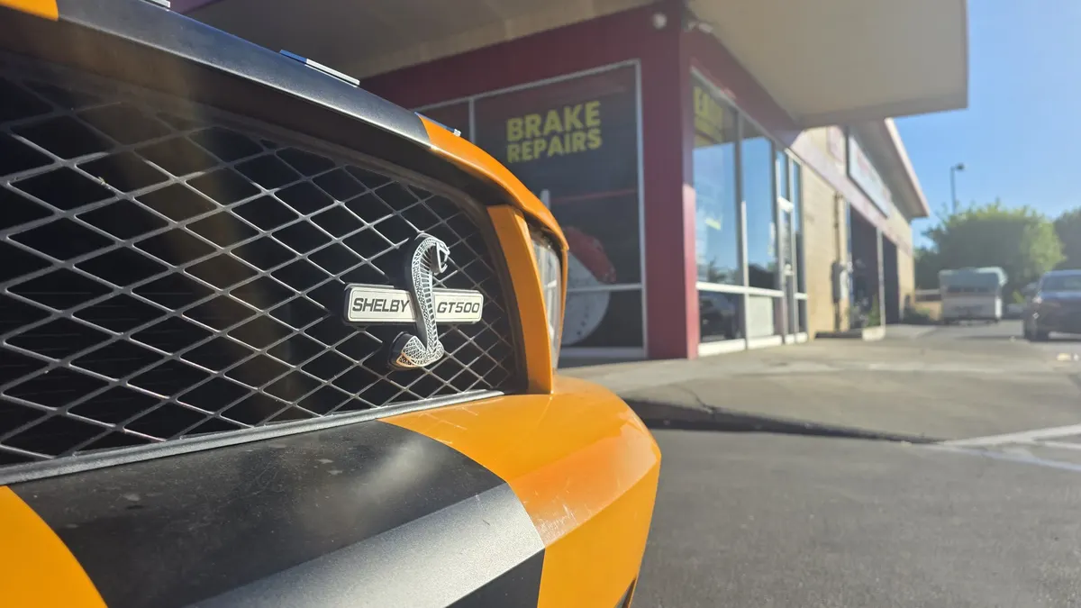 Wheel and brake at Smog Mart