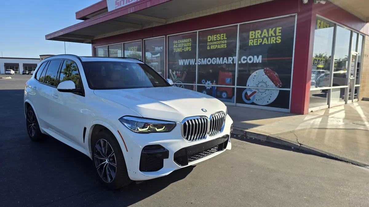 BMW X5 at Smog Mart in Sacramento