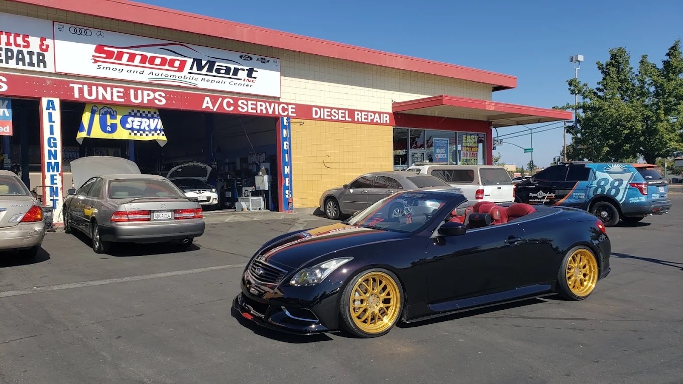 Infiniti at Smog Mart in Sacramento