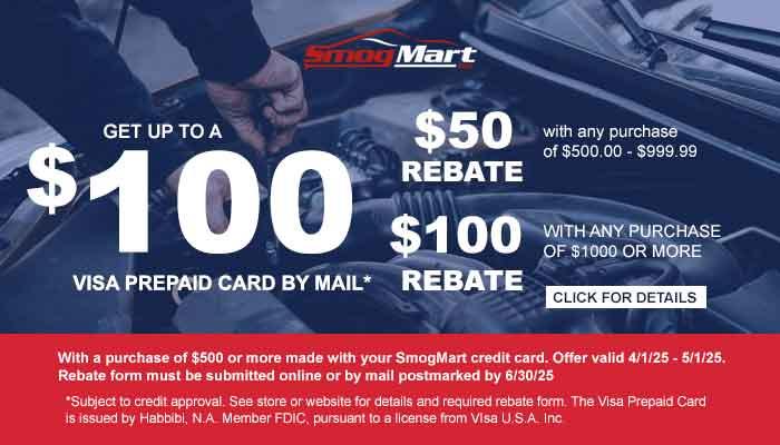 SmogMart Credit Card Special Offer
